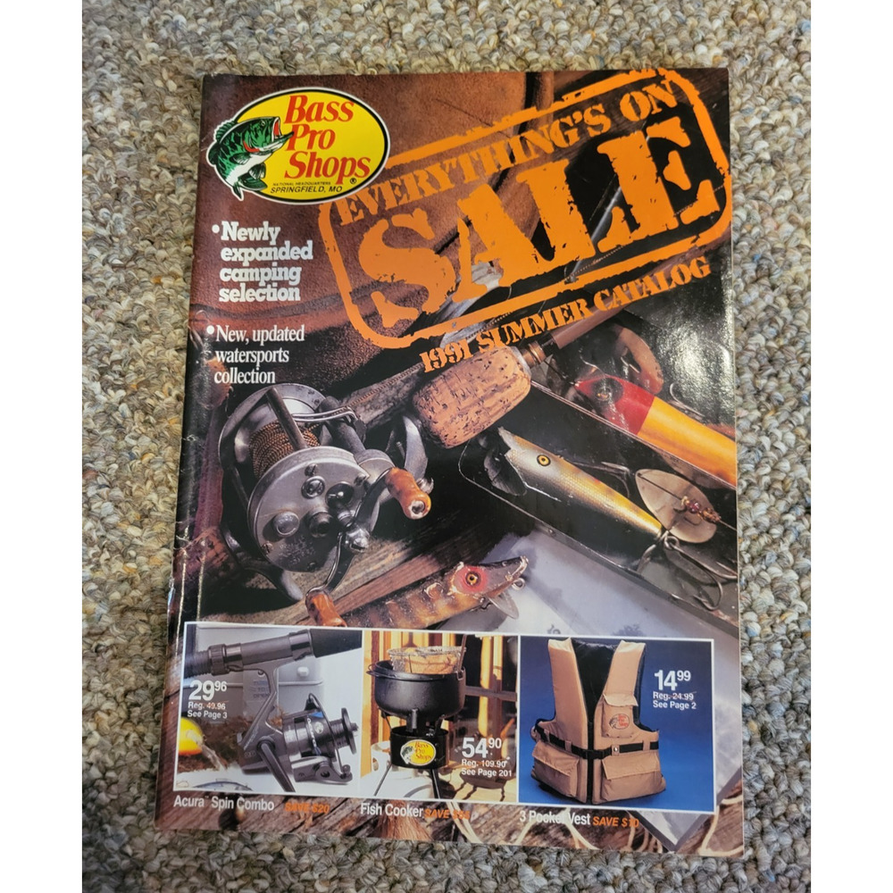 Vtg 1991 Bass Pro Shops Summer Catalog Outdoor Camping Hunting Fishing Paperback
